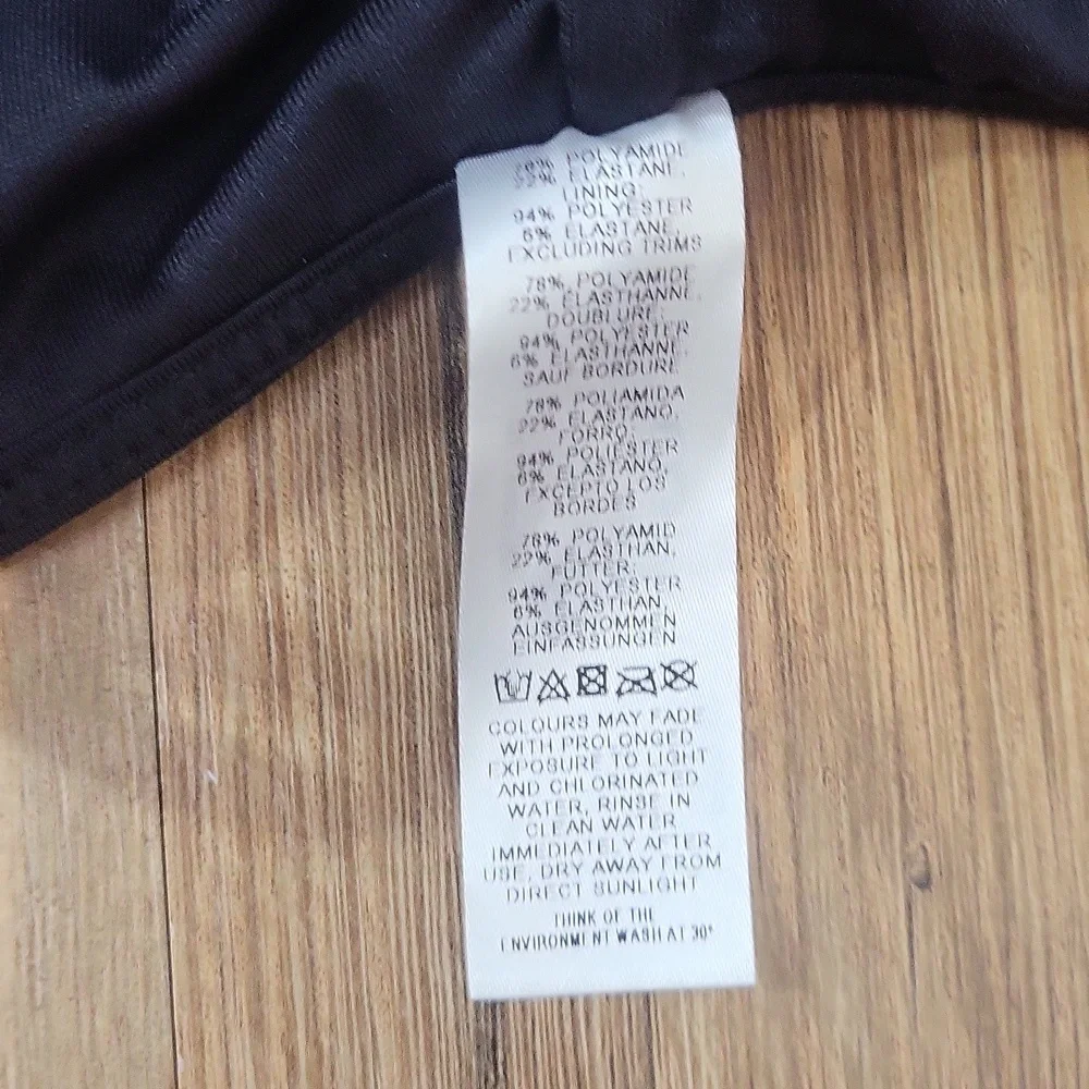 ASOS Black Red Strappy Hook & Eye Triangle Bikini Top & Back Seam String Bottom - Picture 11 of 14